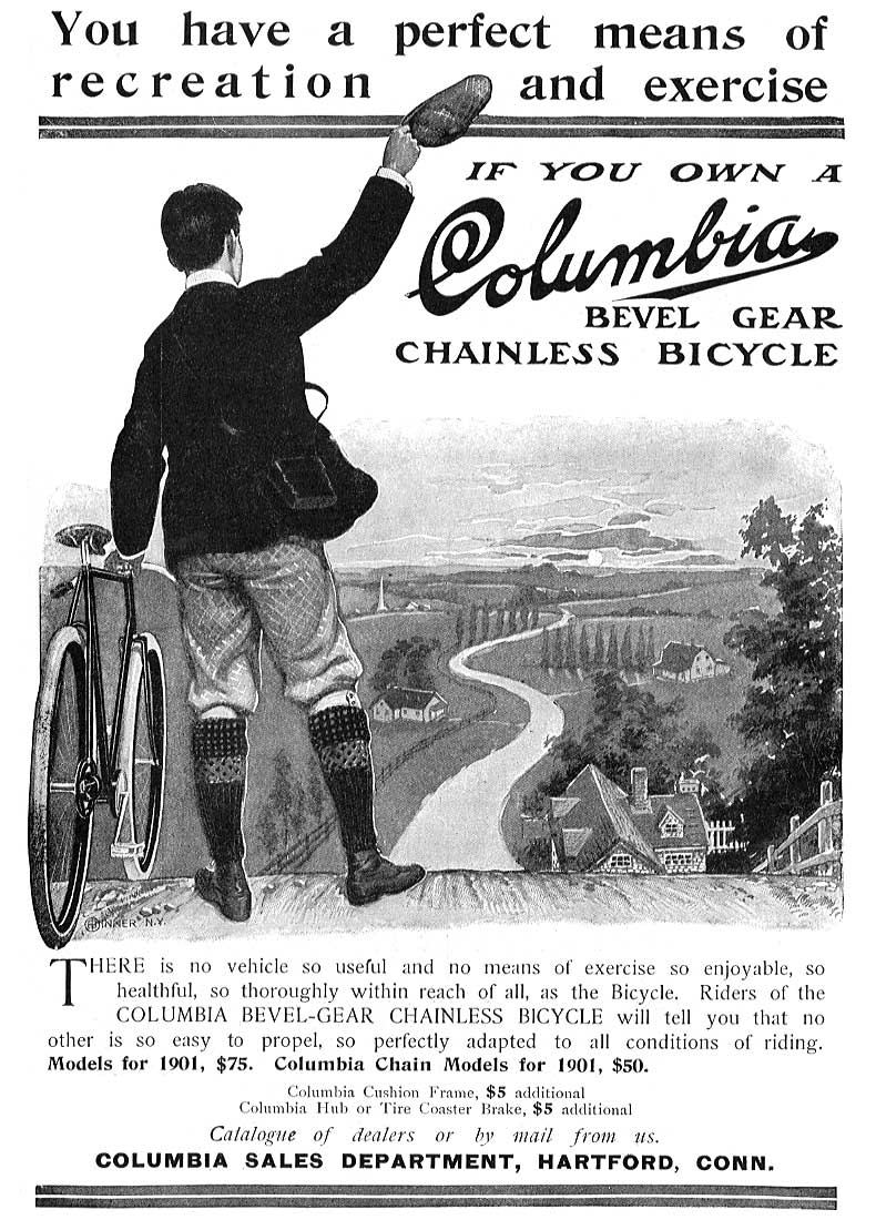 1901 Columbia bicycle ad