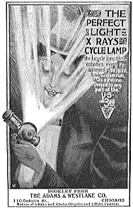 X Rays cycle lamp ad
