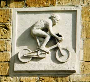 British great Tommy Simpson in flight on his Moulton