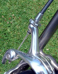 On sidepulls, the adjuster is on the brake